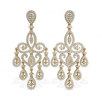 Chandelier Diamond  Wedding Earrings